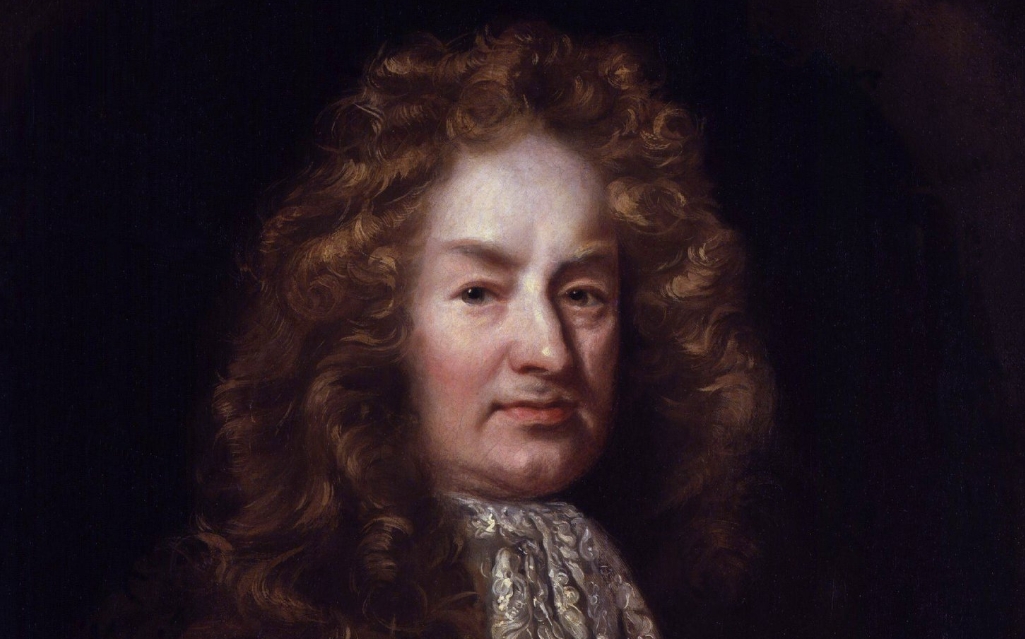 An illustration of 17th-century scholars in discussion.