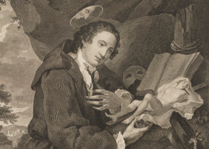 Hogarth's satirical portrait of Sir Francis Dashwood as a Franciscan friar.