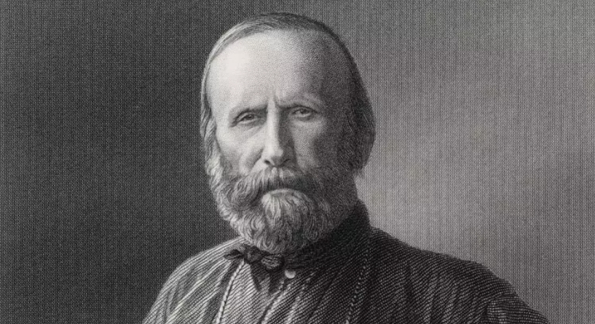 A portrait of Giuseppe Garibaldi, the 'Sword' of the Risorgimento and Grand Master of the Grand Orient of Italy.