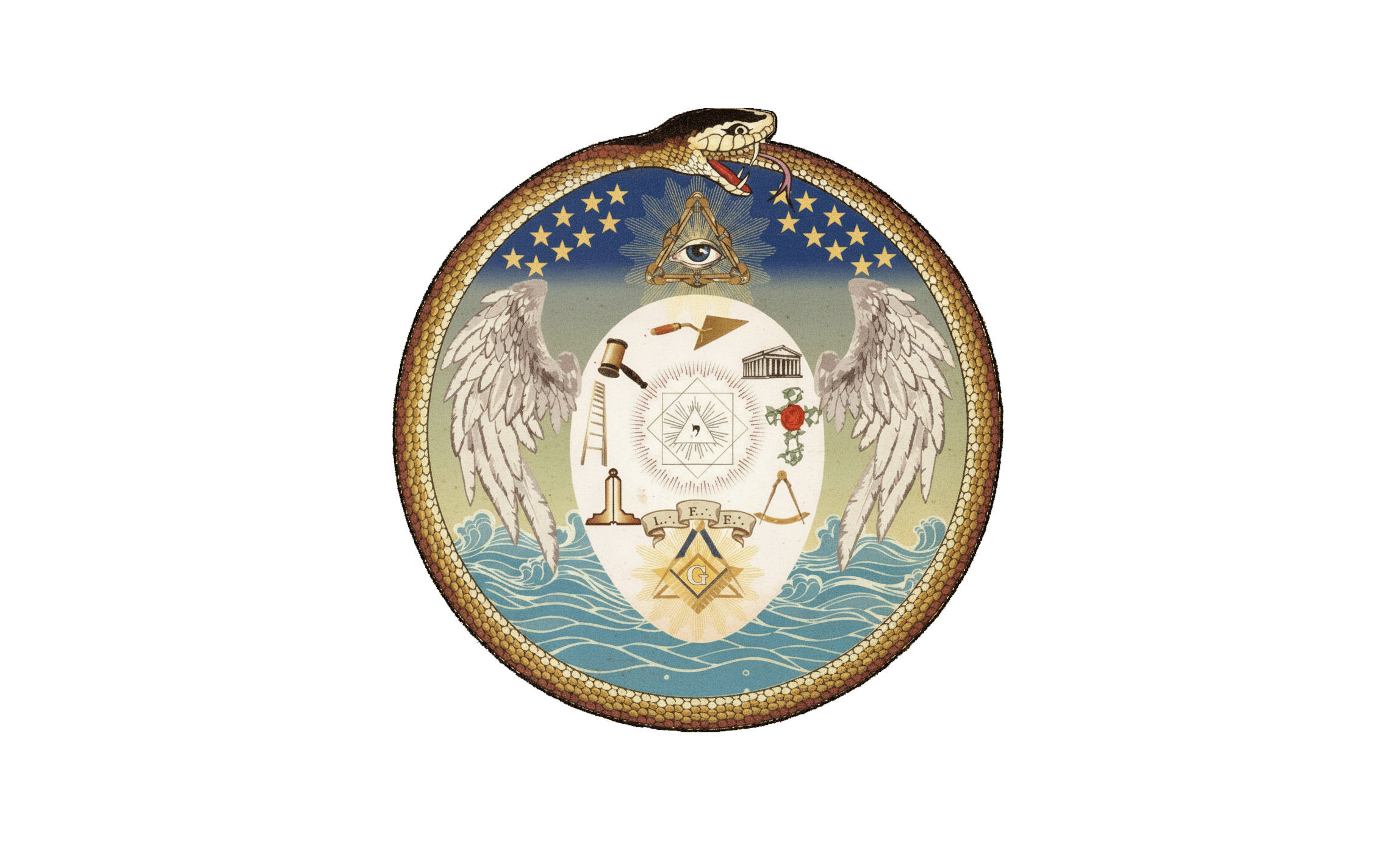 Symbols associated with the Egyptian Rites of Memphis-Misraim, which drew from the Primitive Rite.