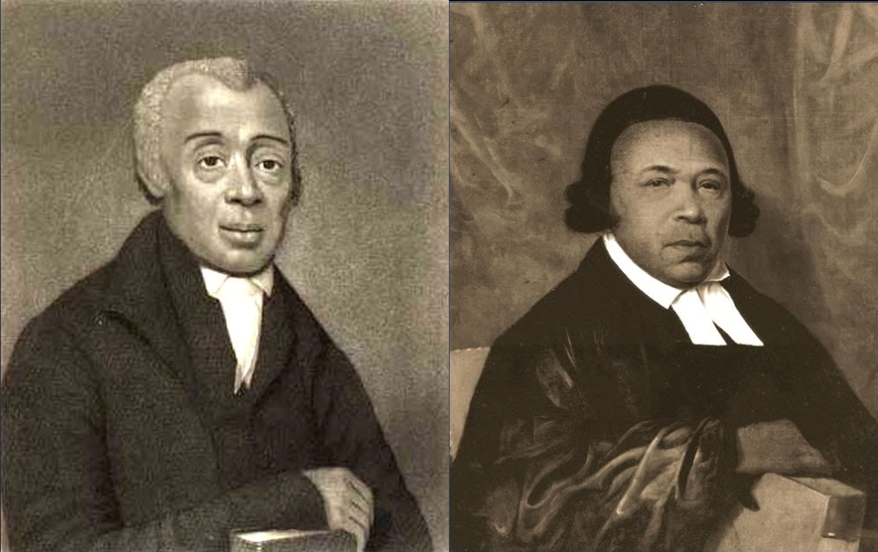 A composite of portraits for Richard Allen and Absalom Jones, founders of both the AME Church and Prince Hall Free-Masonry in Philadelphia.