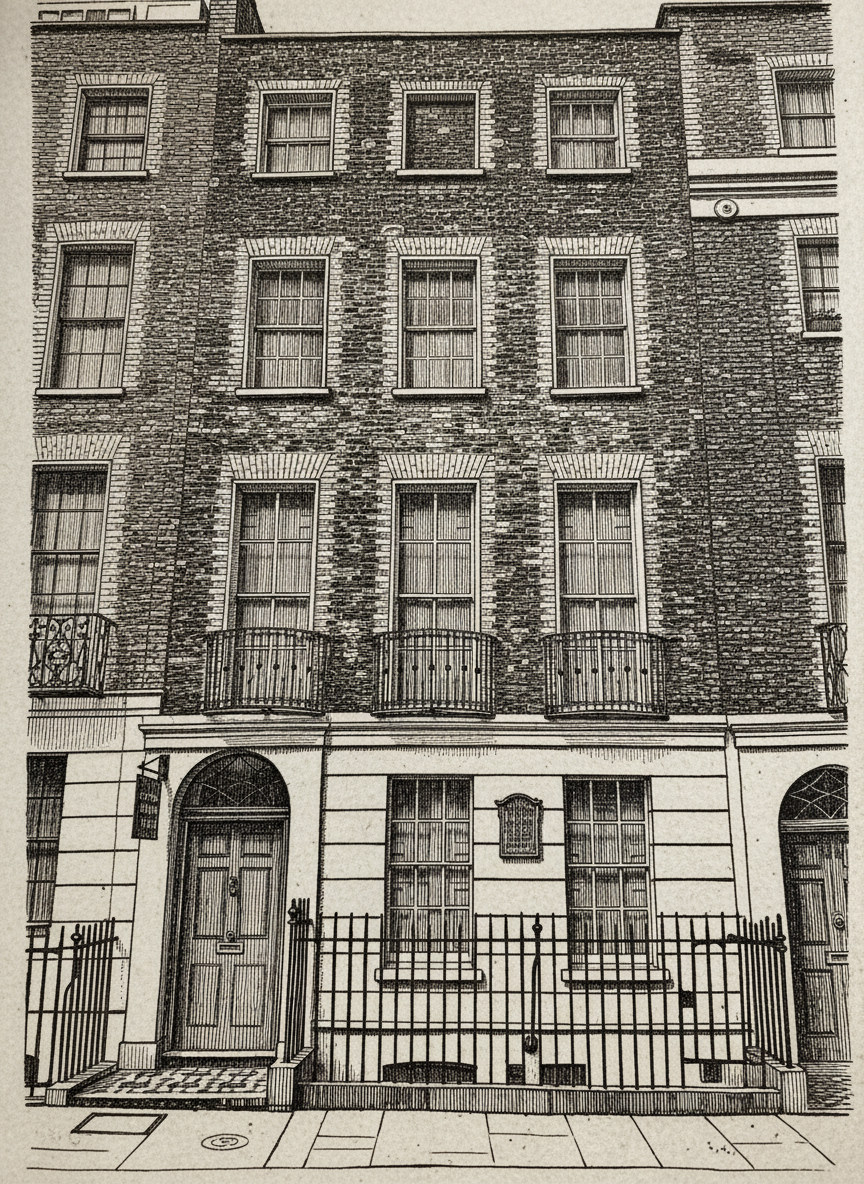 The exterior of 36 Craven Street, London, Benjamin Franklin's former home where the skeletons were found.